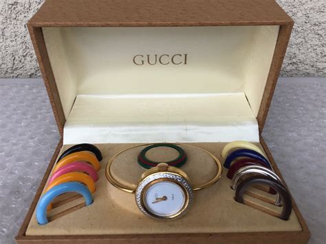 gucci bangle watch with bezels